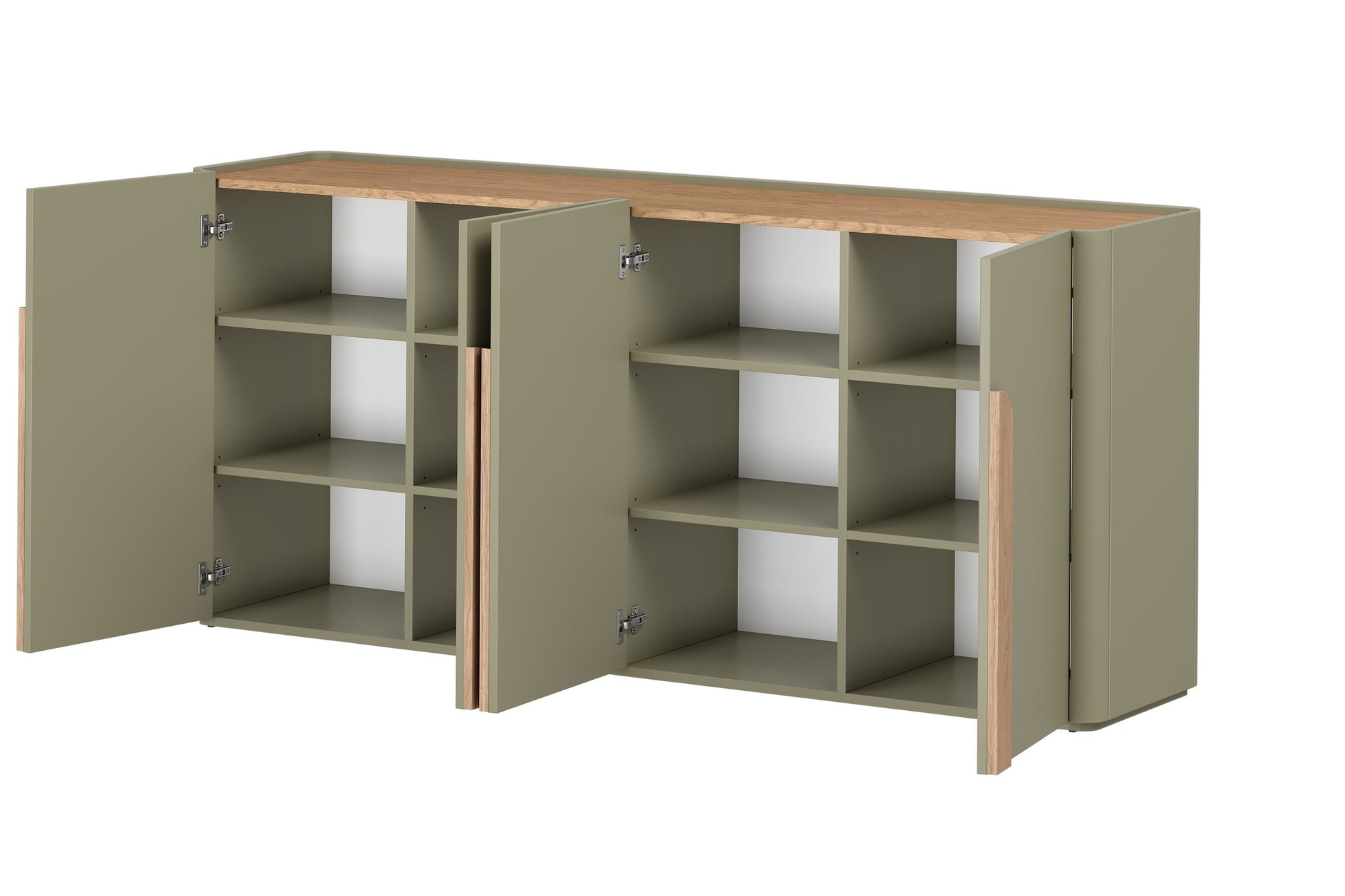 Kumode Amil 200/89/48 cm Eikalipts / Baltijas kāpu ozols / Dabīgais ozols - N1 Home