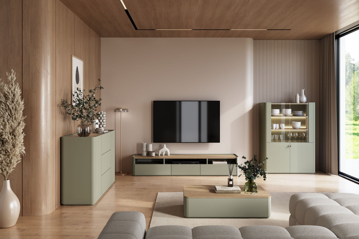 Kumode Elva 150/89.5/48 cm Eikalipts / Baltijas kāpu ozols - N1 Home