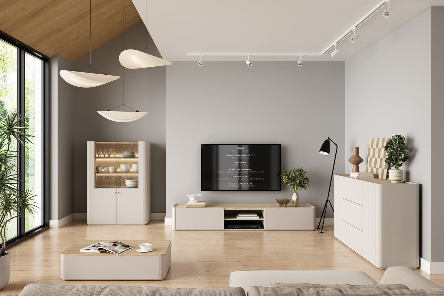 Kumode Elva 150/89.5/48 cm Kašmirs / Eļļots ozols - N1 Home