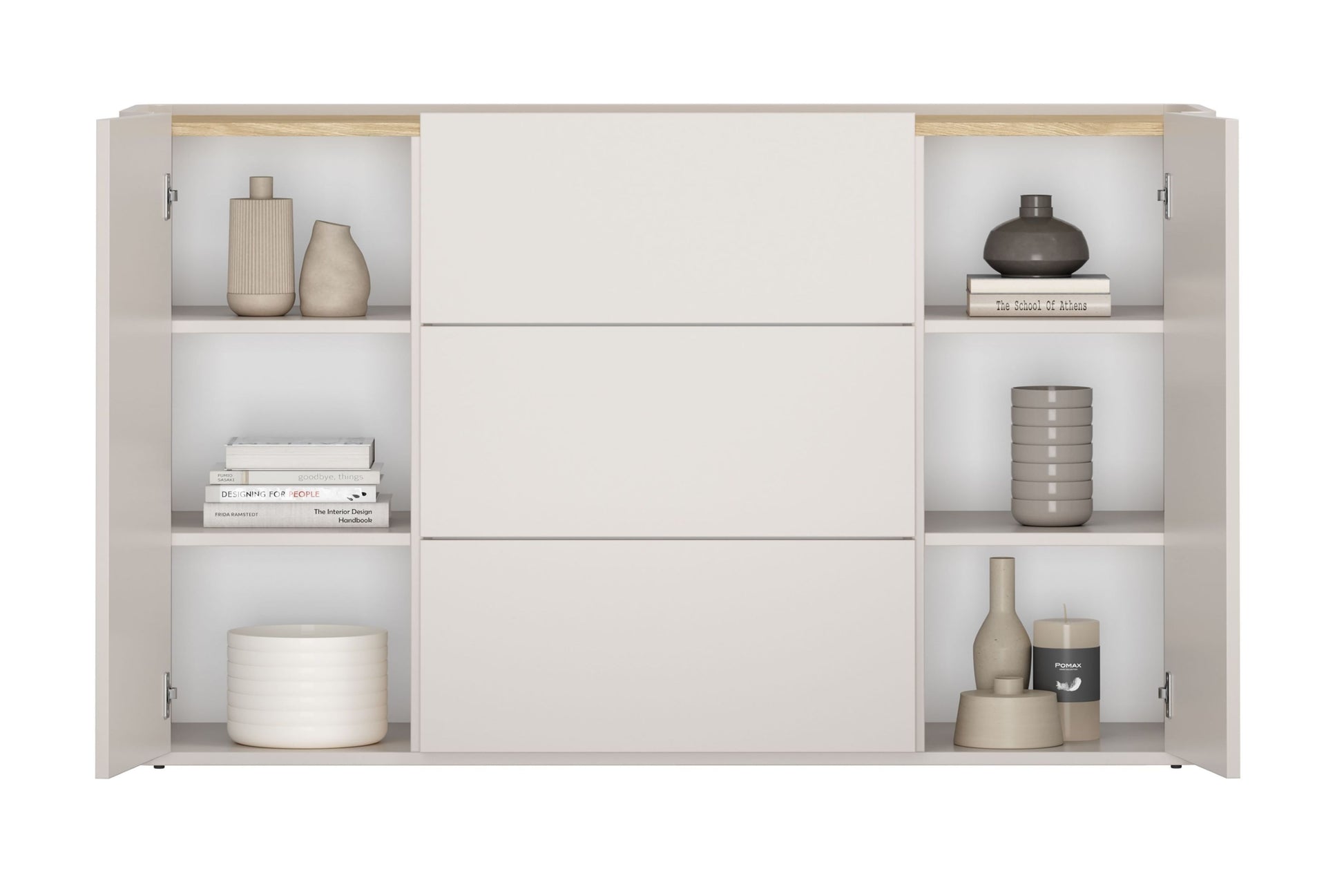 Kumode Elva 150/89.5/48 cm Kašmirs / Eļļots ozols - N1 Home