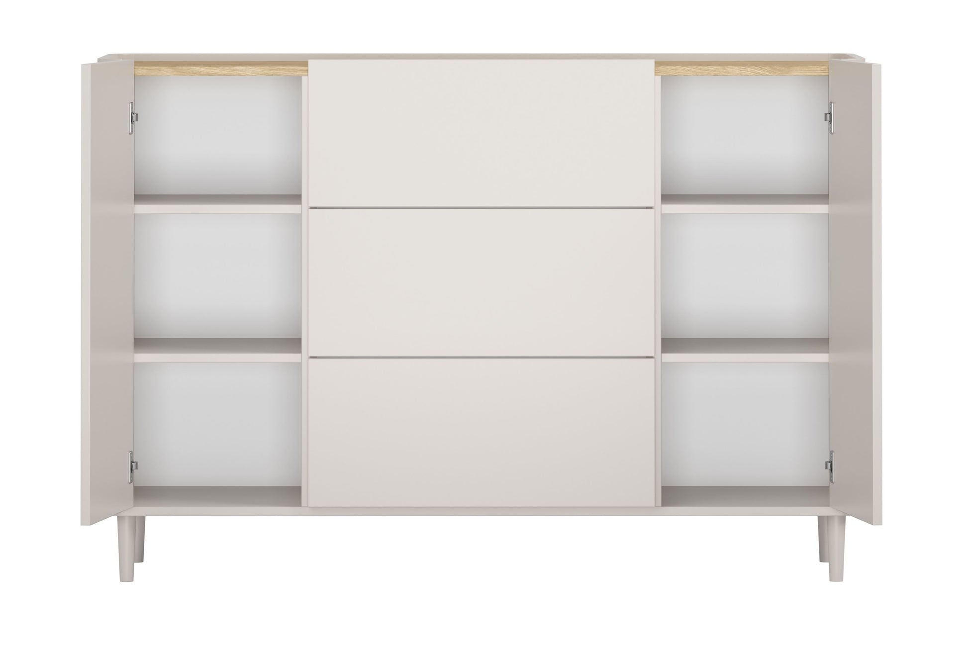 Kumode Elva 150/102/48 cm Kašmirs / Eļļots ozols - N1 Home