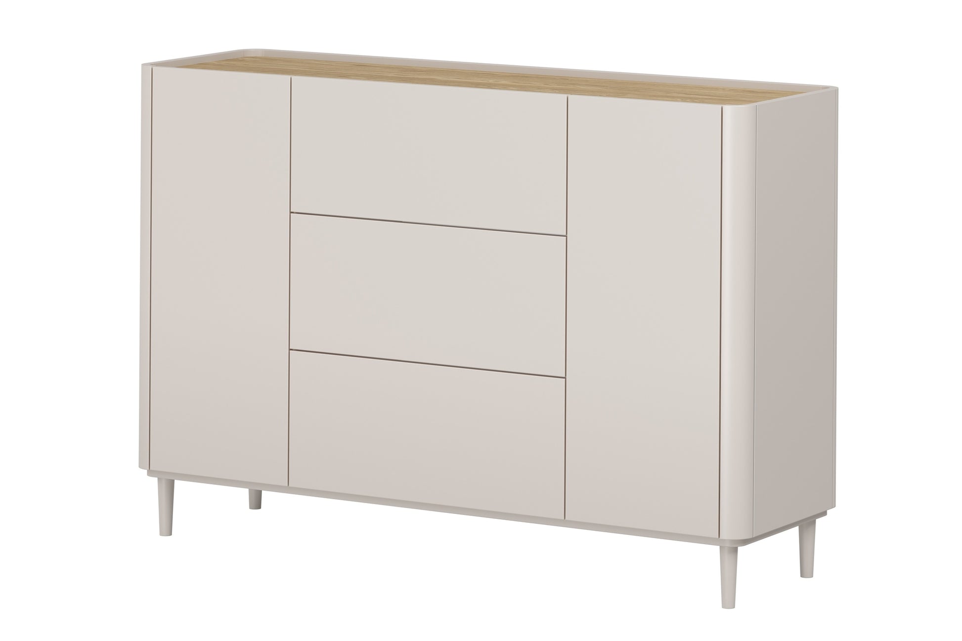 Kumode Elva 150/102/48 cm Kašmirs / Eļļots ozols - N1 Home