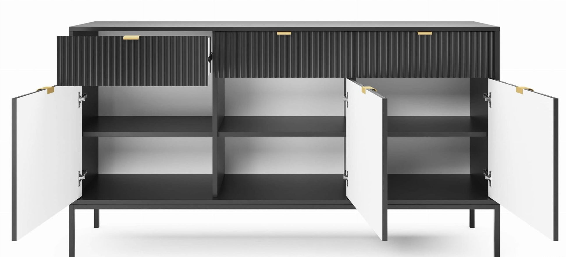 NV kumode melna 154x39x83 cm - N1 Home