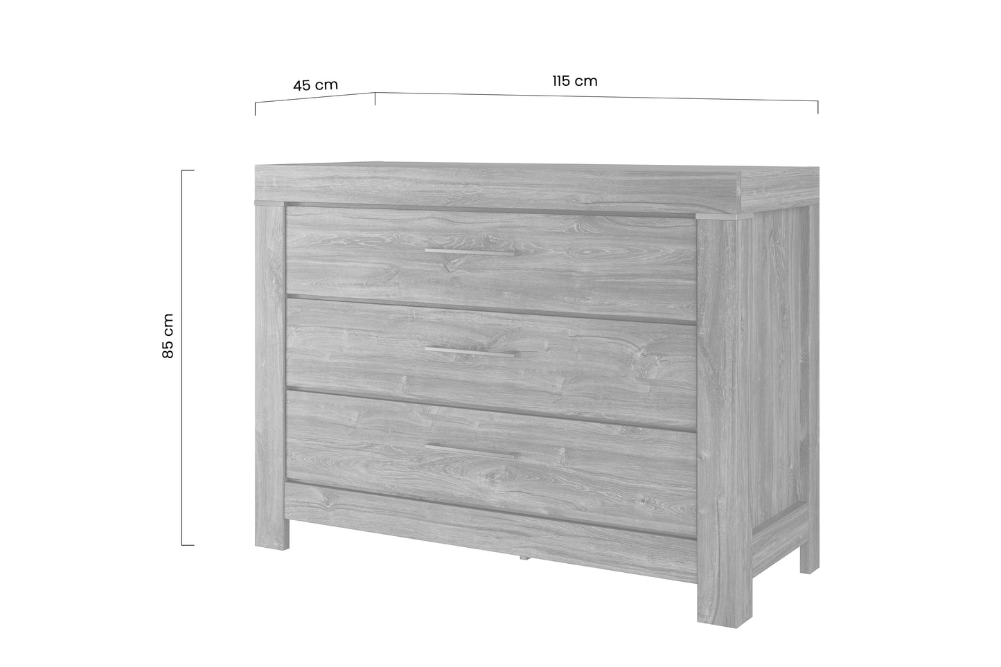 Kumode Geri 115/85/45 cm rosīgs ozols - N1 Home