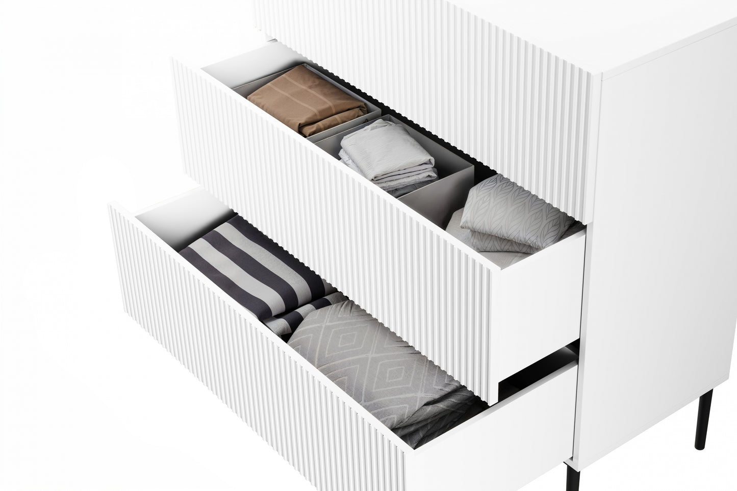 Kumode Austin 100/105/45 cm balts/melns - N1 Home