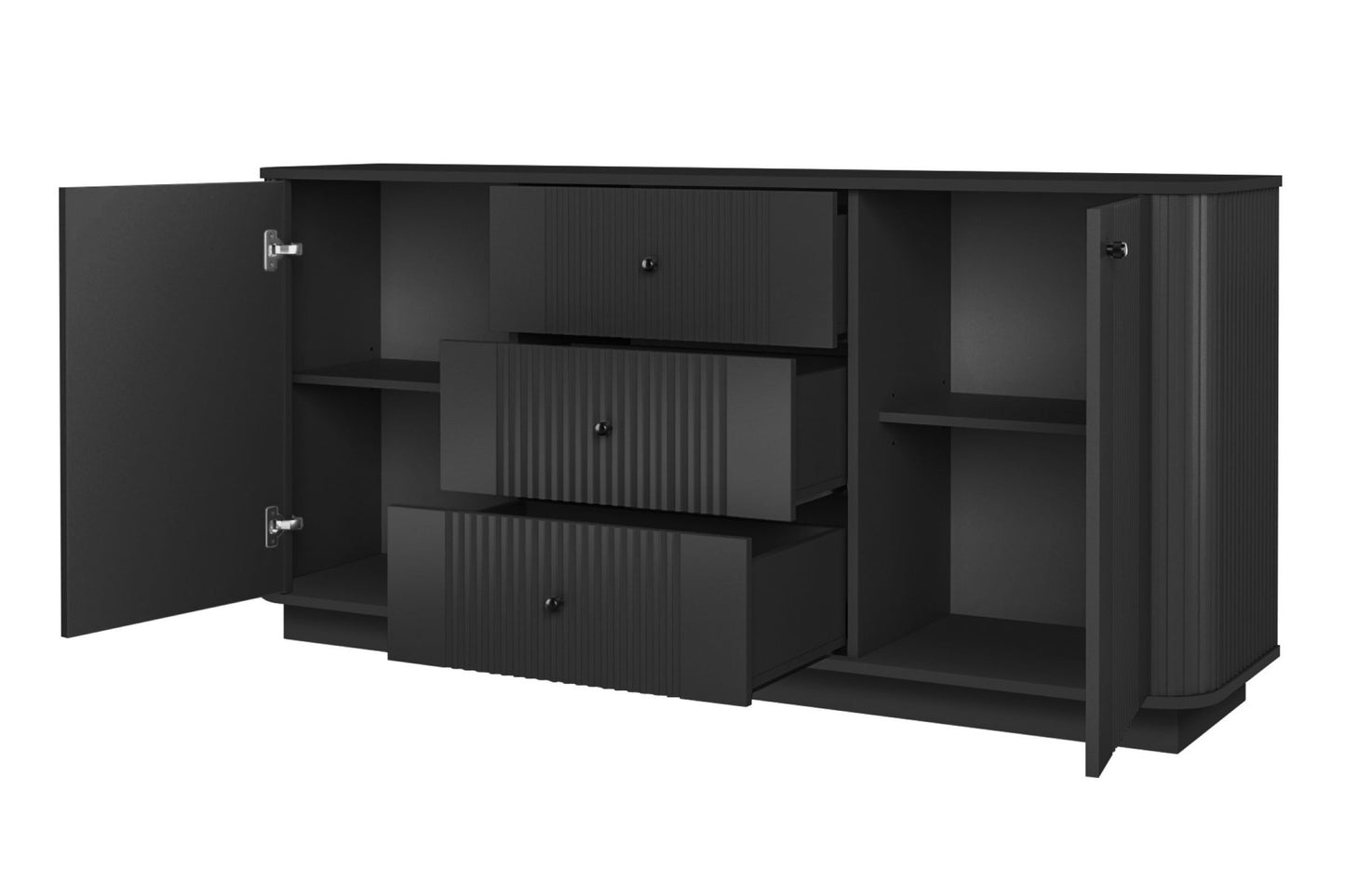 Kumode Vespa 160/77/38/ cm melns/melns - N1 Home