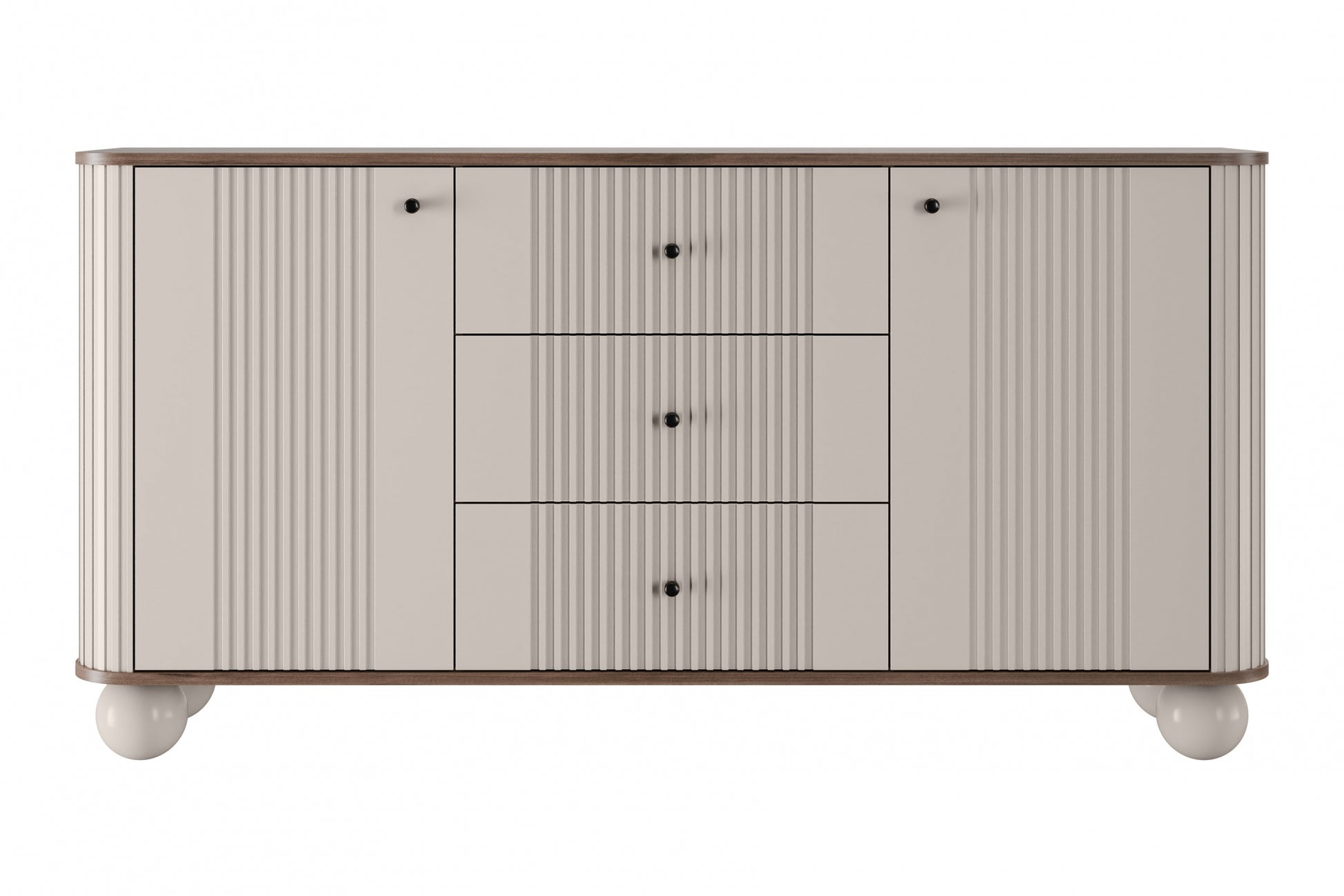 Kumode Vespa 160/82/38 cm kašmirs/rieksts/melns - N1 Home