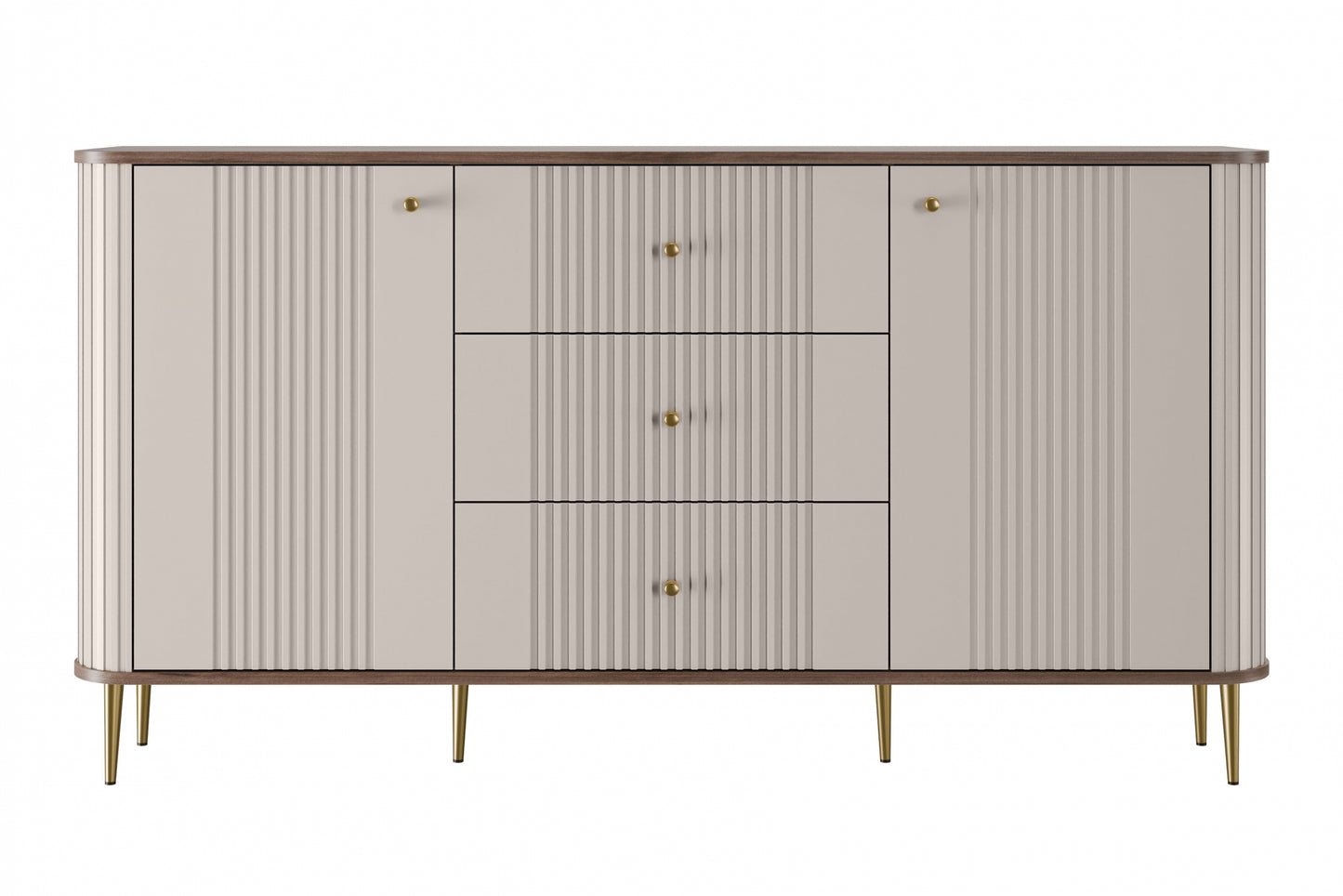 Kumode Vespa 160/85/38 cm kašmirs/rieksts/zelts - N1 Home