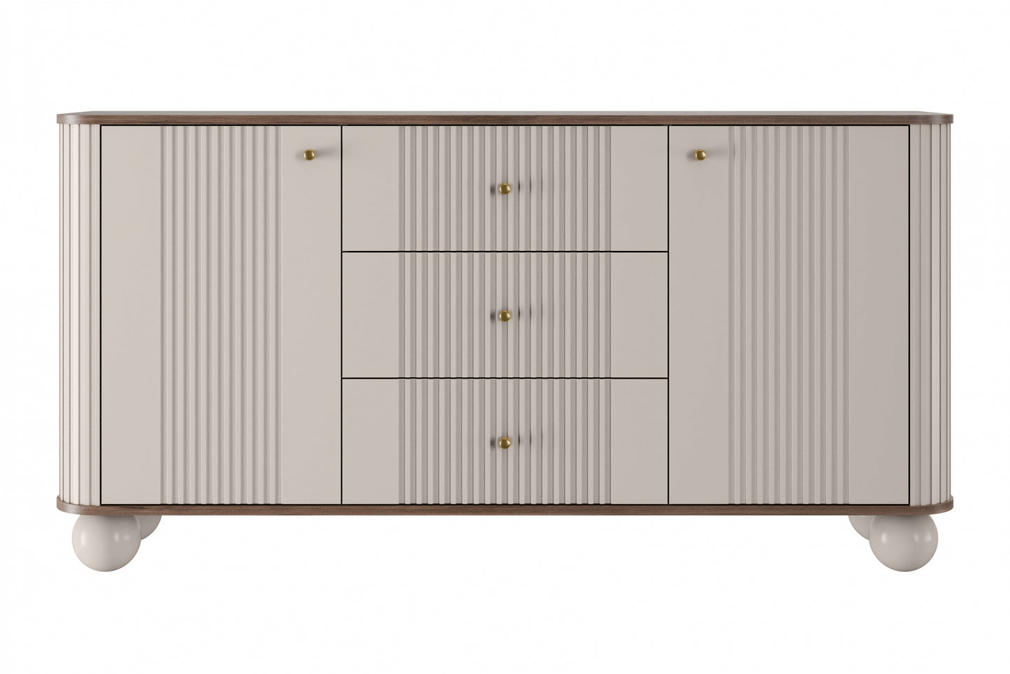 Kumode Vespa 160/82/38 cm kašmirs/rieksts/zelts - N1 Home