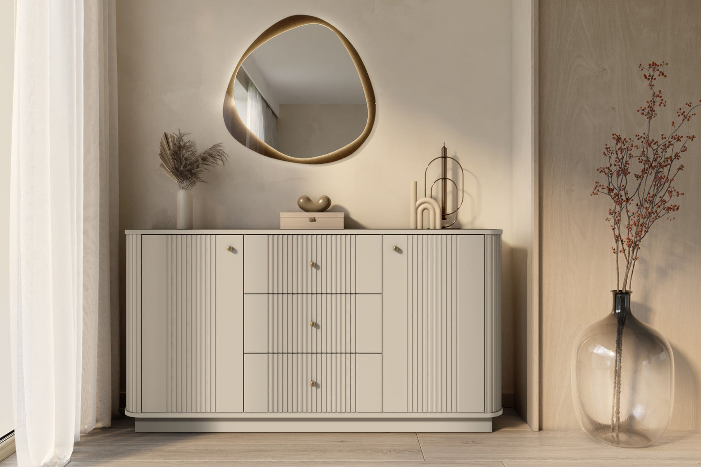 Kumode Vespa 160/77/38/ cm kašmirs/zelts - N1 Home