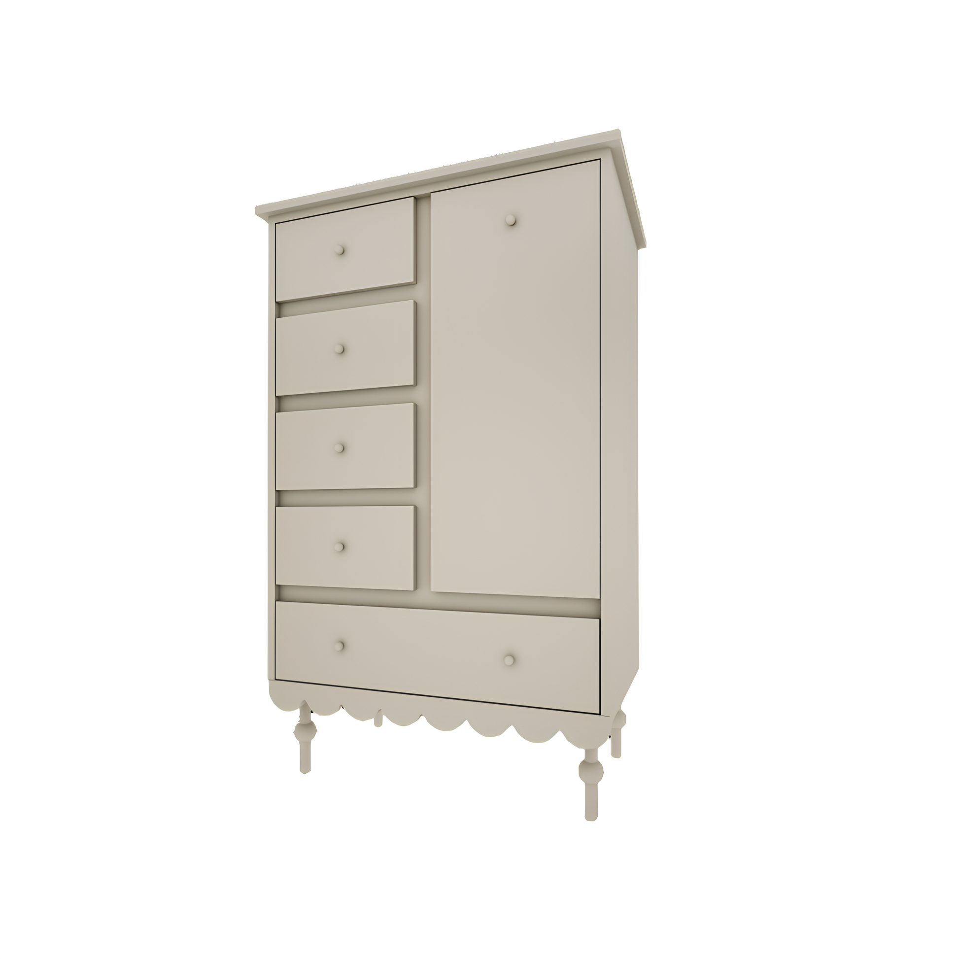 Kumode Bubi 140 x 84 x 50 cm olīves - N1 Home