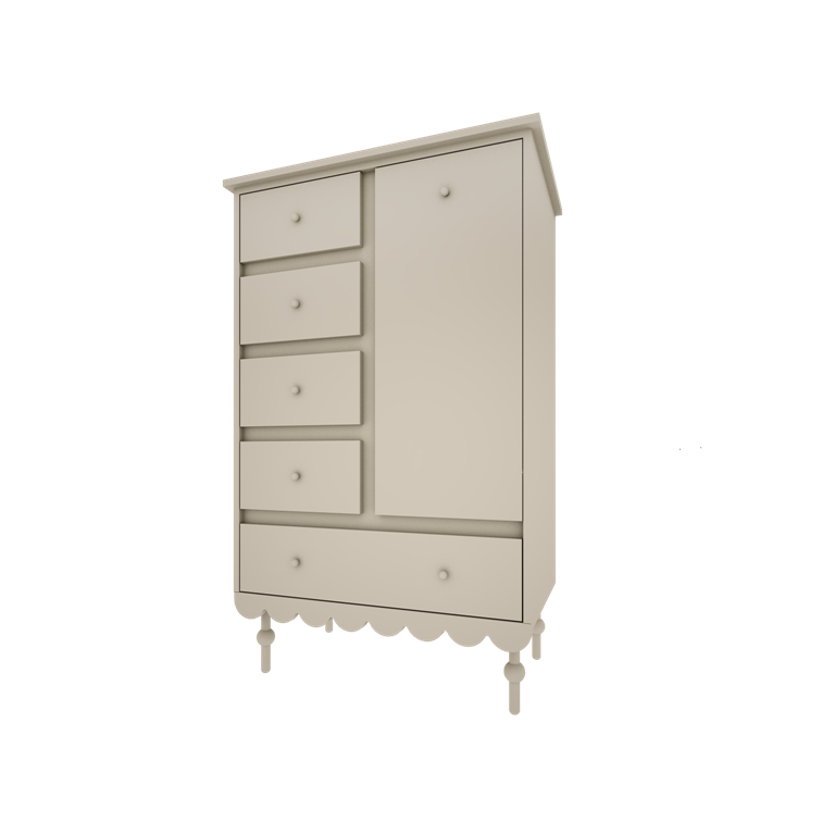 Kumode Bubi 140 x 84 x 50 cm olīves - N1 Home