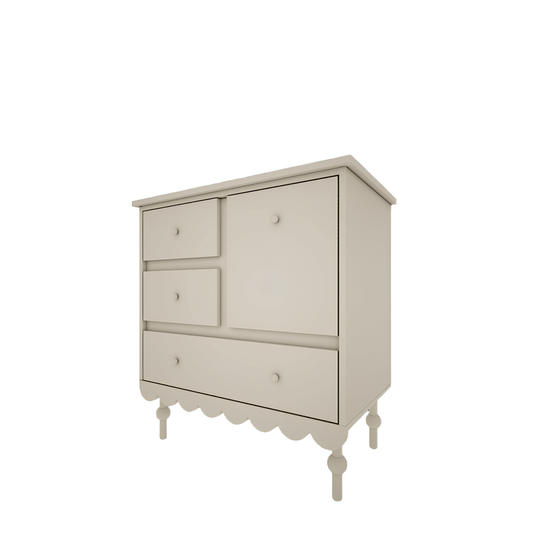 Kumode Bubi 91 x 84 x 50 cm olīves - N1 Home