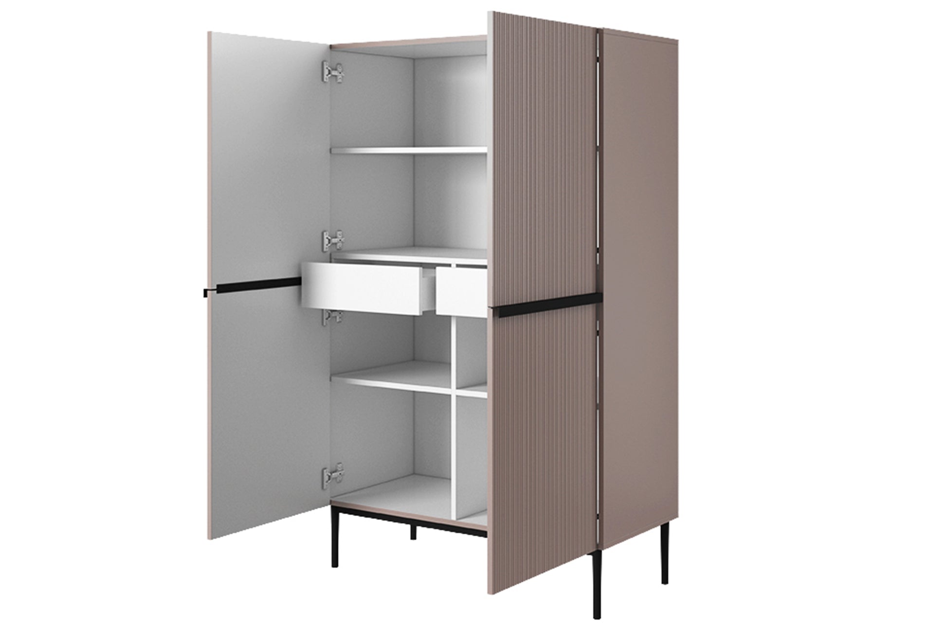 Kumode Austin 100/160/45 cm rozā/melns - N1 Home