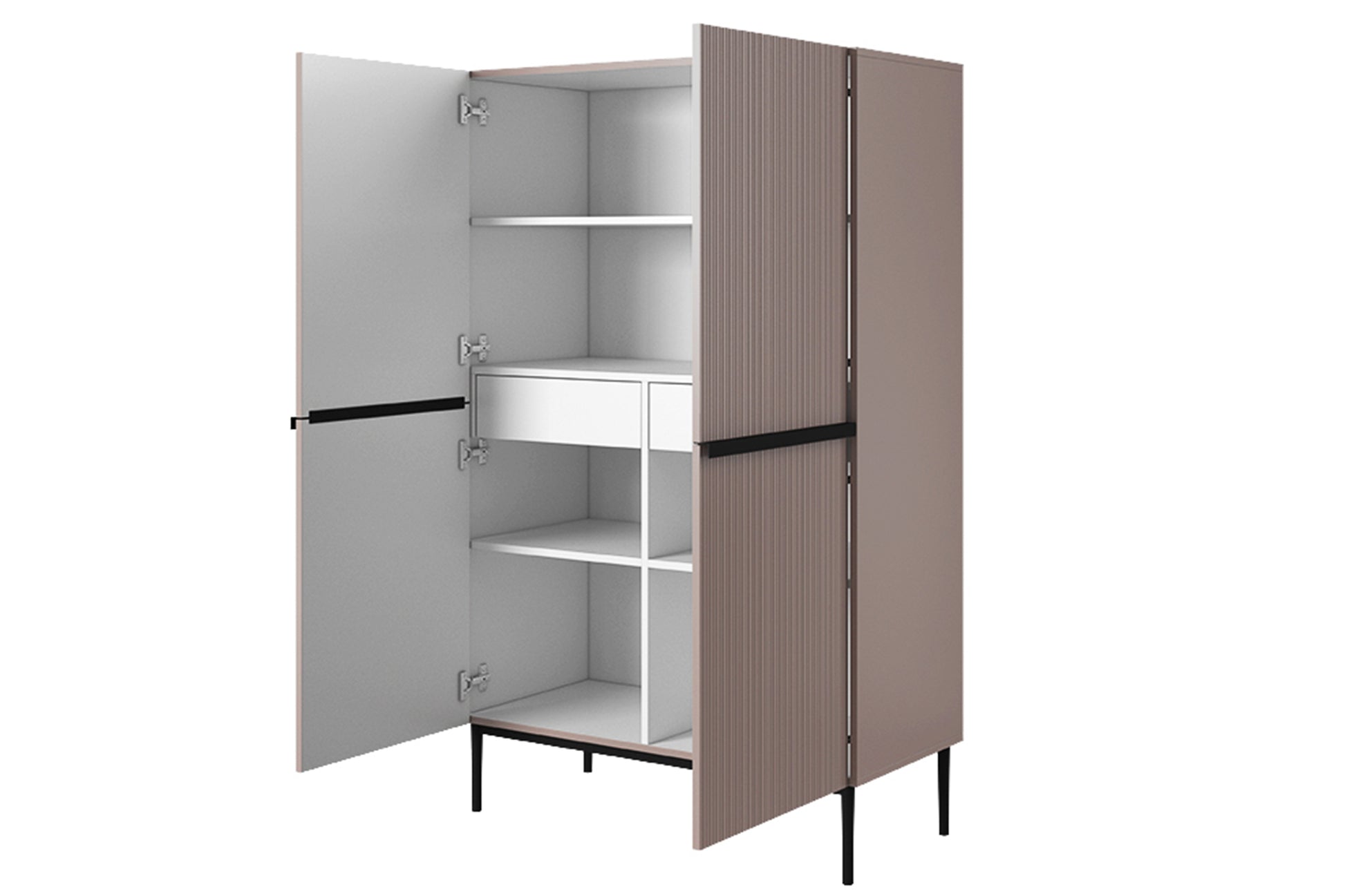 Kumode Austin 100/160/45 cm rozā/melns - N1 Home