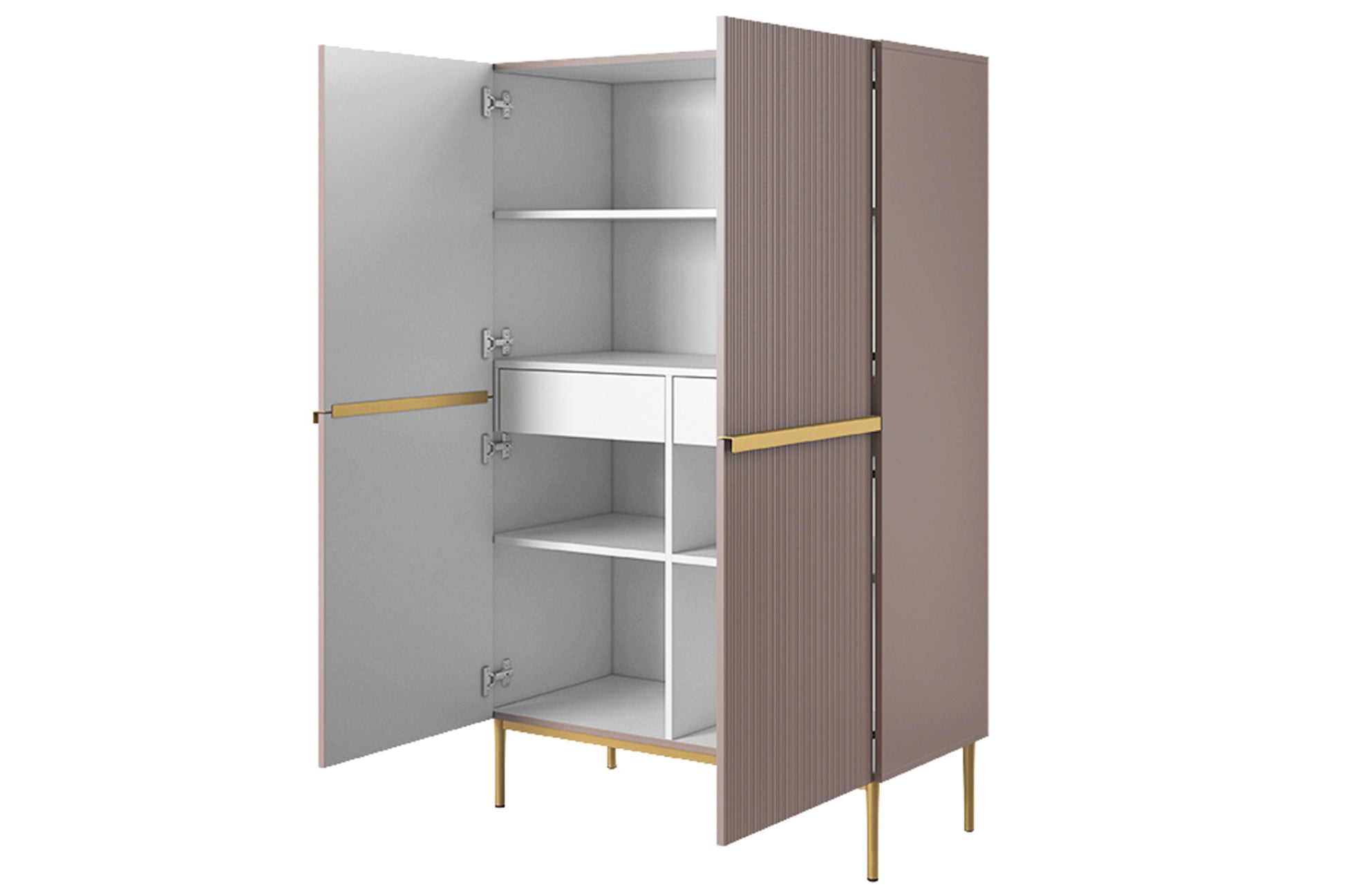 Kumode Austin 100/160/45 cm rozā/zelts - N1 Home