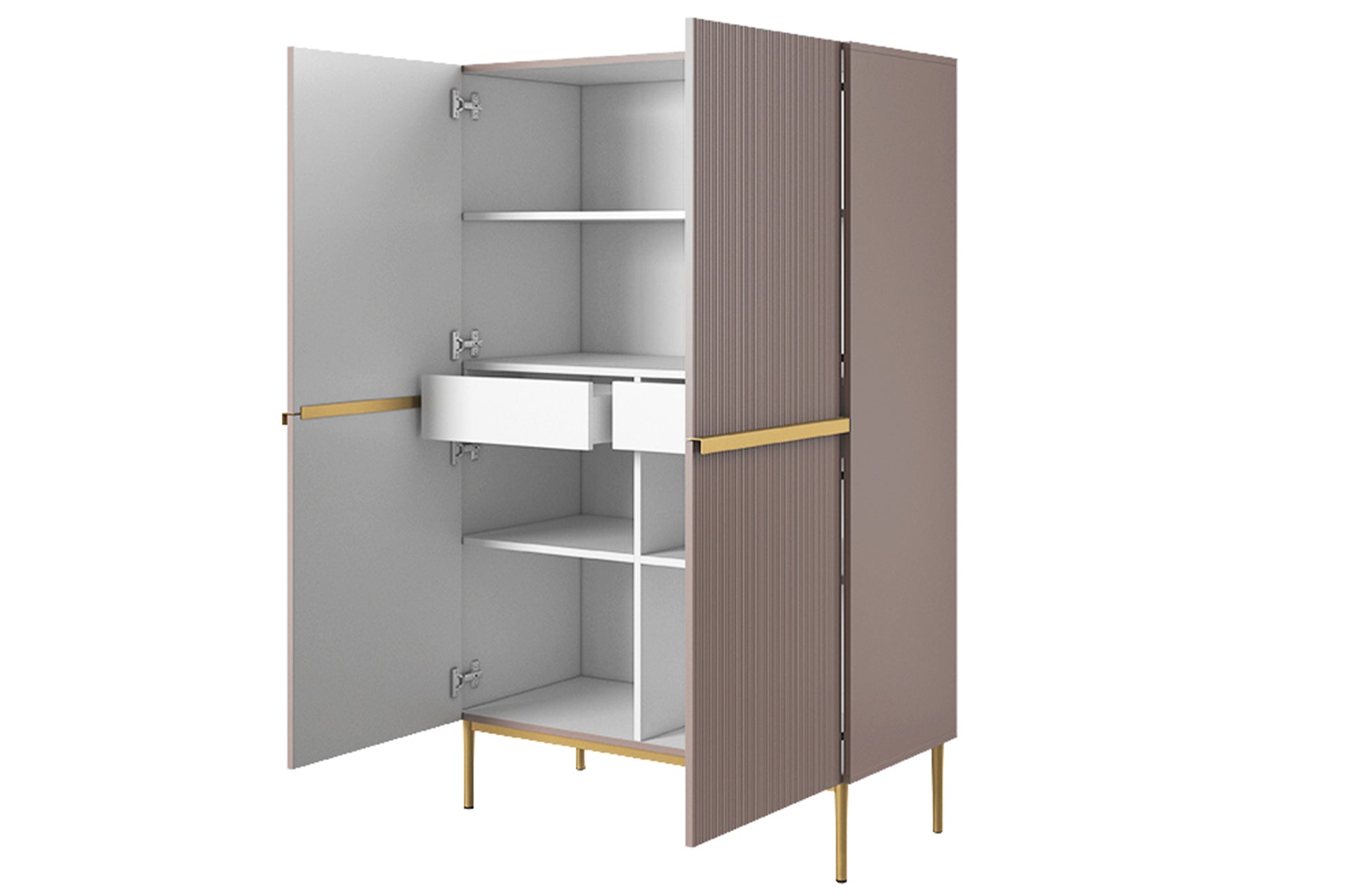 Kumode Austin 100/160/45 cm rozā/zelts - N1 Home