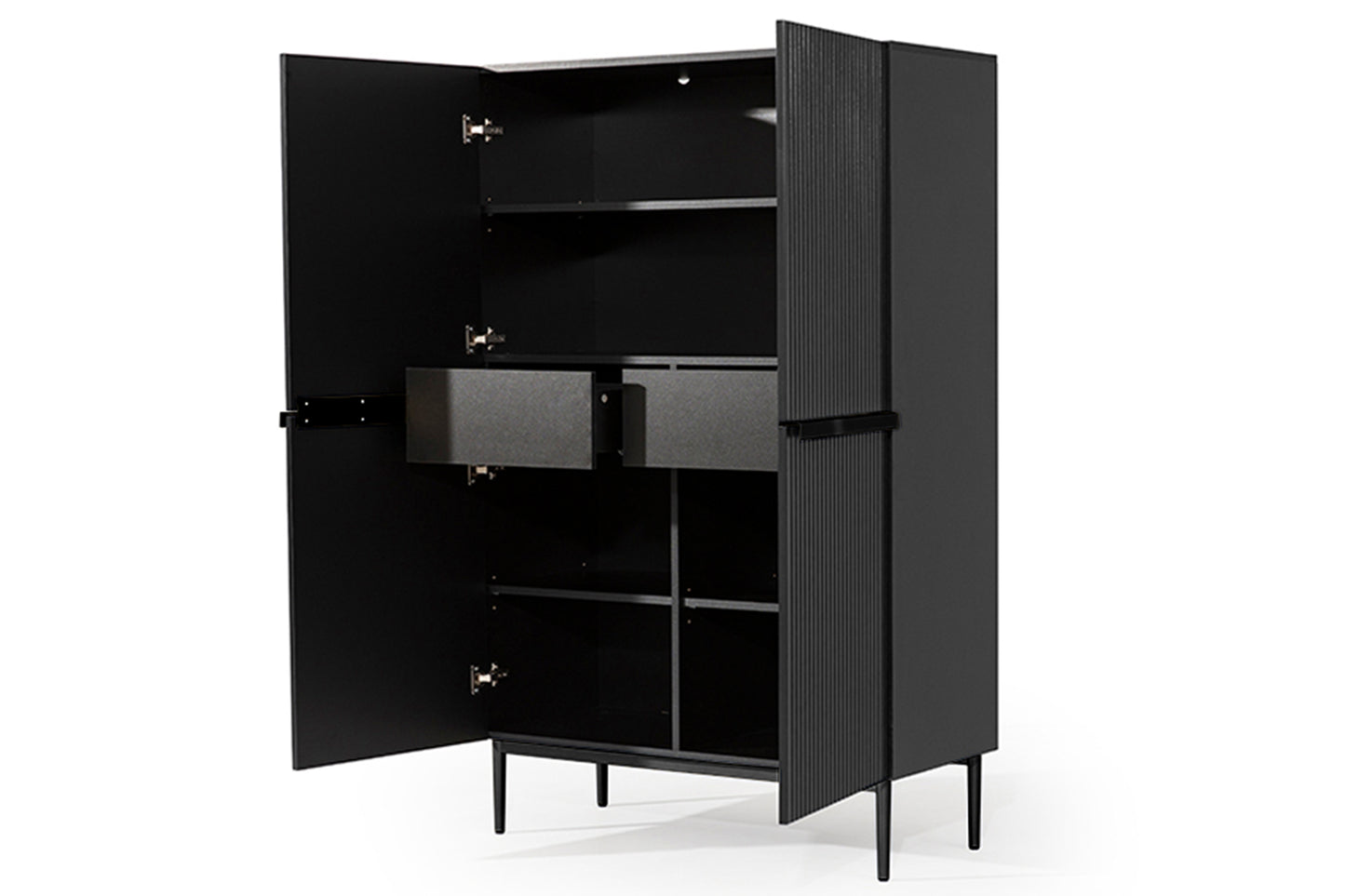 Kumode Austin 100/160/45 cm melns/melns - N1 Home