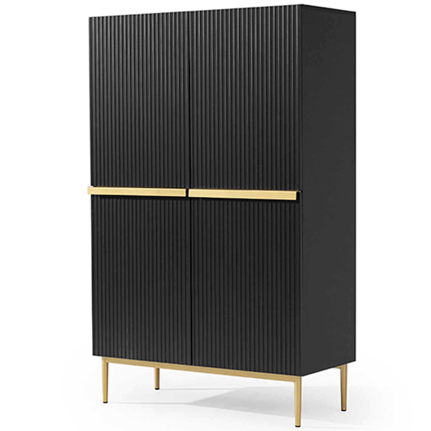 Kumode Austin 100/160/45 cm melns/zelts - N1 Home