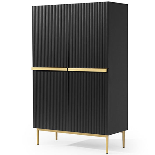 Kumode Austin 100/160/45 cm melns/zelts - N1 Home