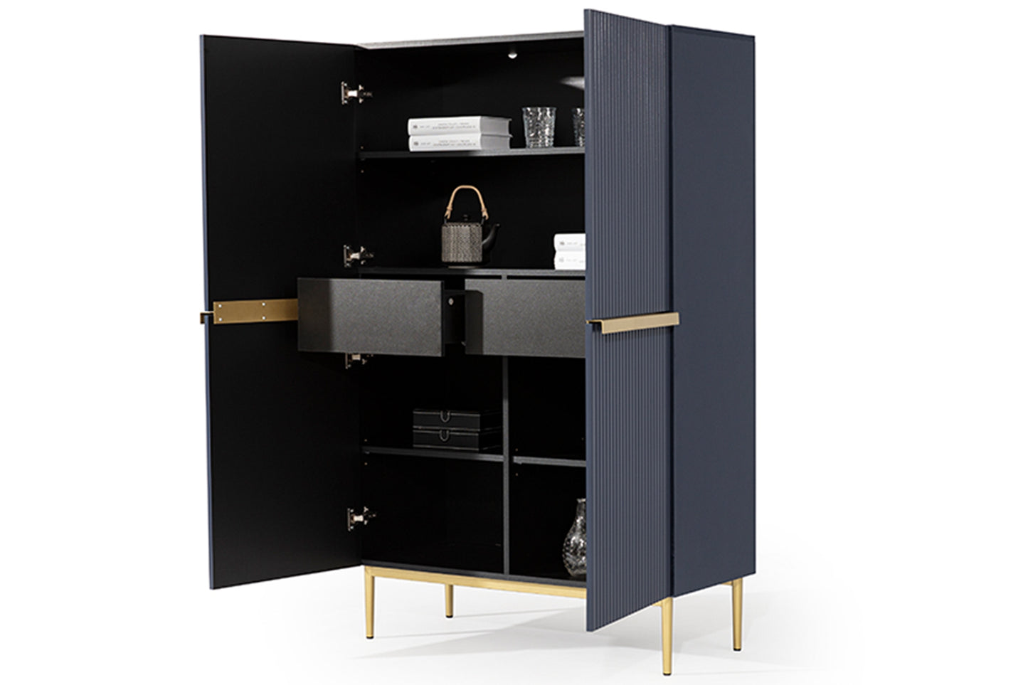 Kumode Austin 100/160/45 cm zils/zelts - N1 Home