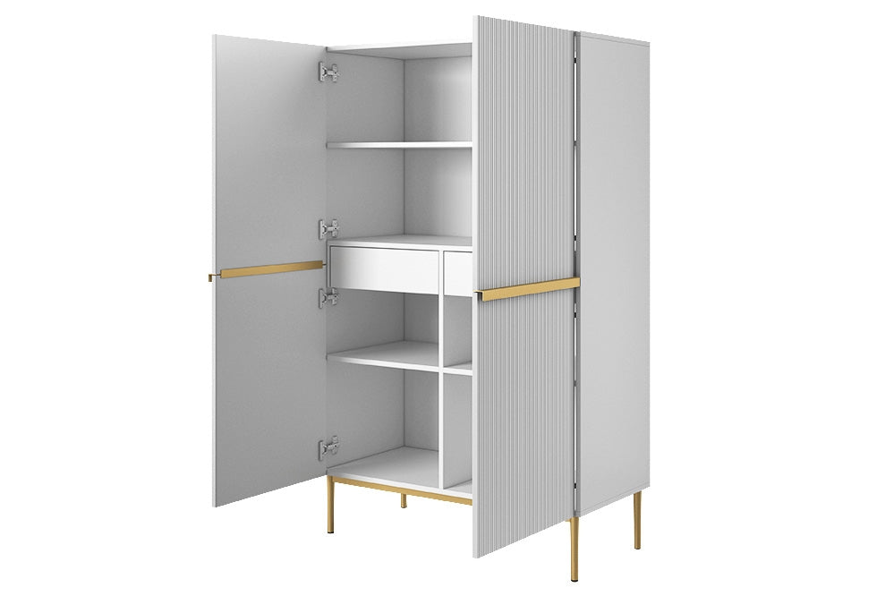 Kumode Austin 100/160/45 cm balts/zelts - N1 Home