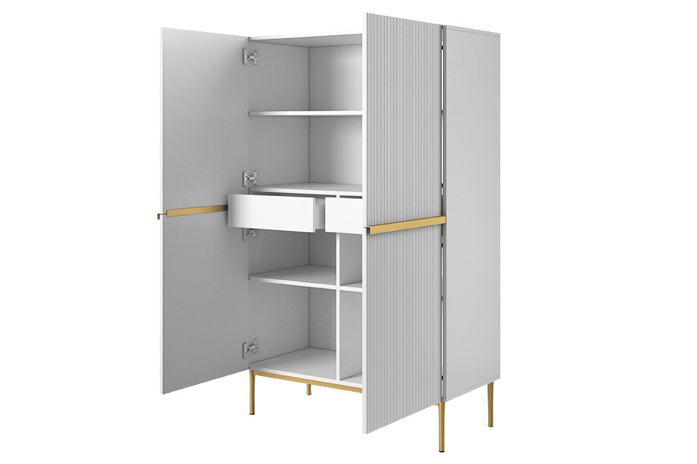 Kumode Austin 100/160/45 cm balts/zelts - N1 Home