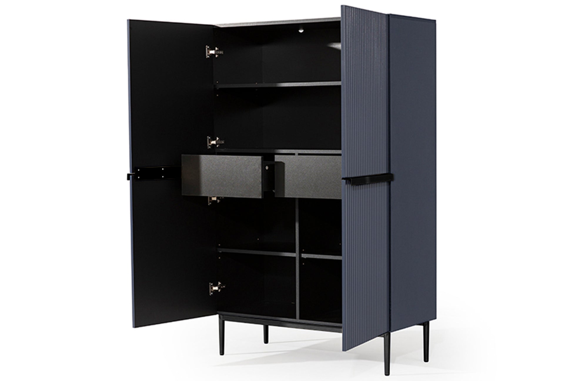 Kumode Austin 100/160/45 cm zils/melns - N1 Home