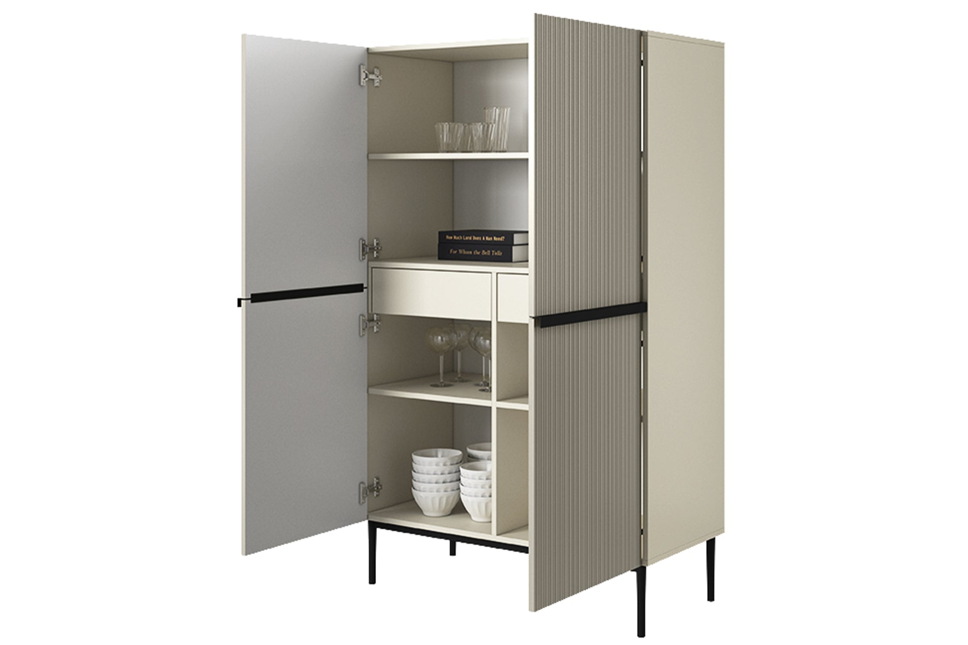 Kumode Austin 100/160/45 cm kašmirs/melns - N1 Home