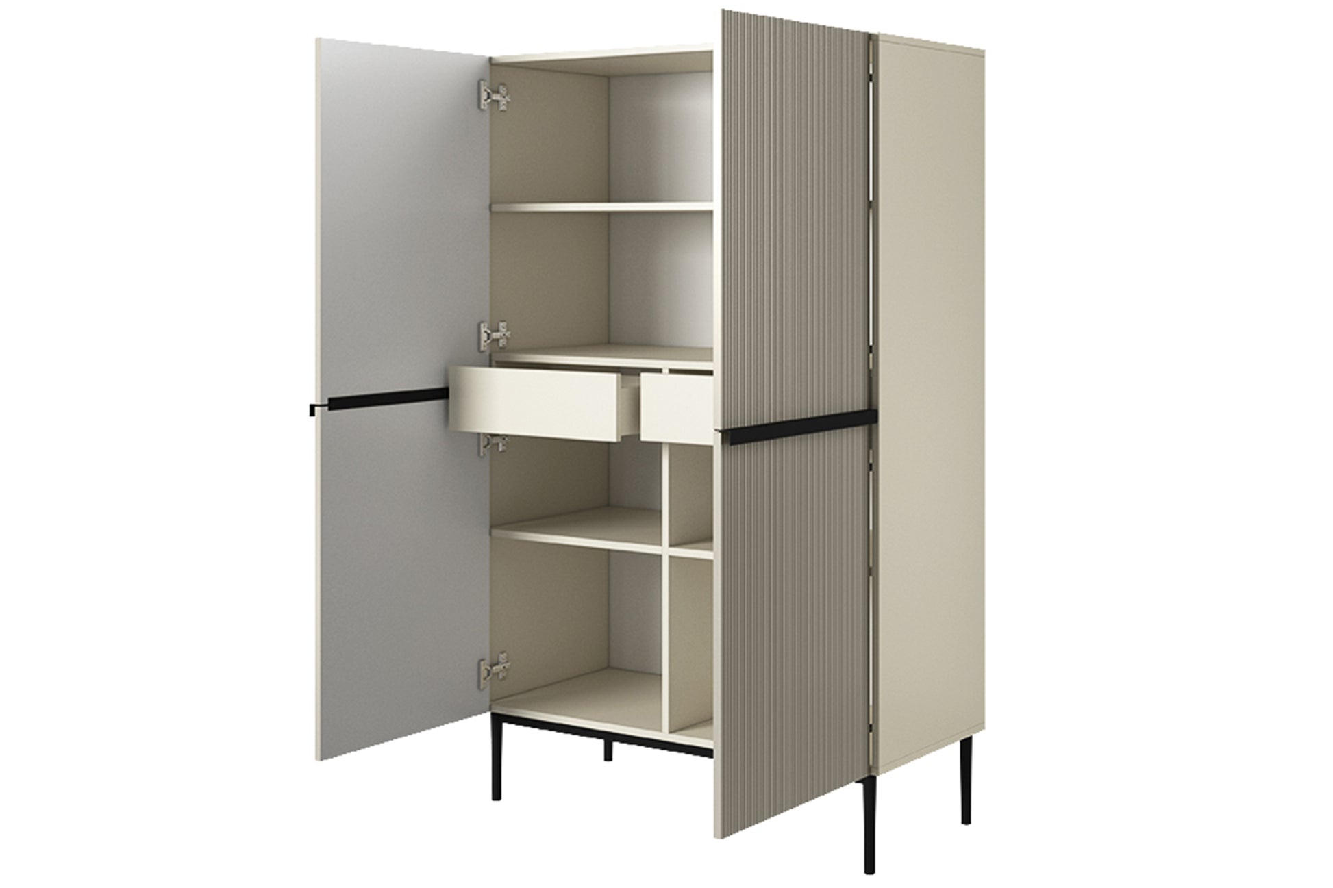 Kumode Austin 100/160/45 cm kašmirs/melns - N1 Home