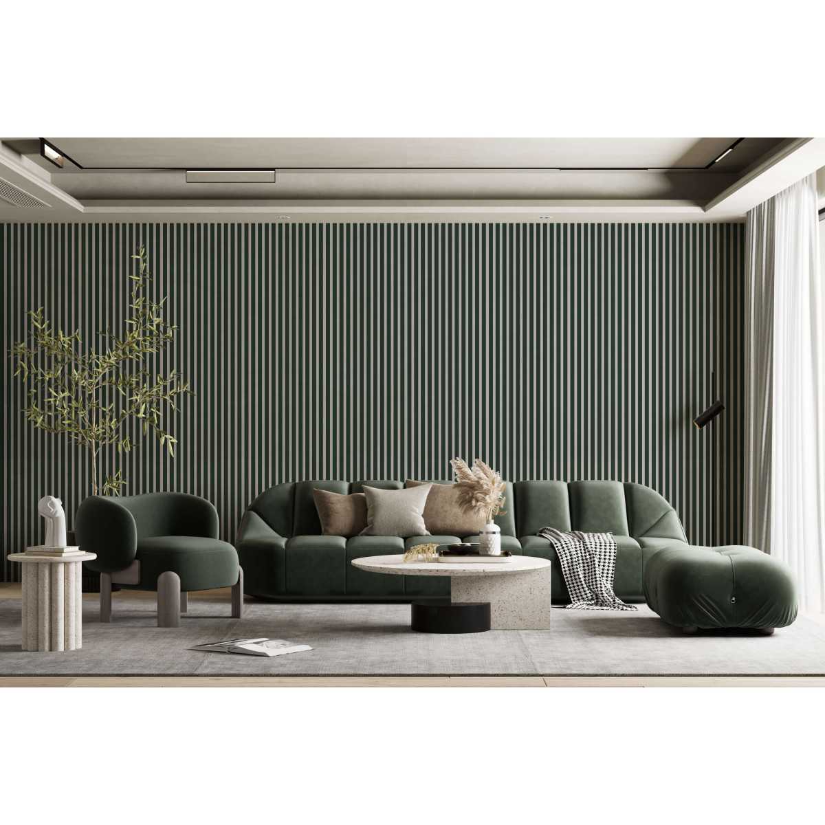 Lameles uz filca 2750/300 pudele zaļa /pelēks - N1 Home