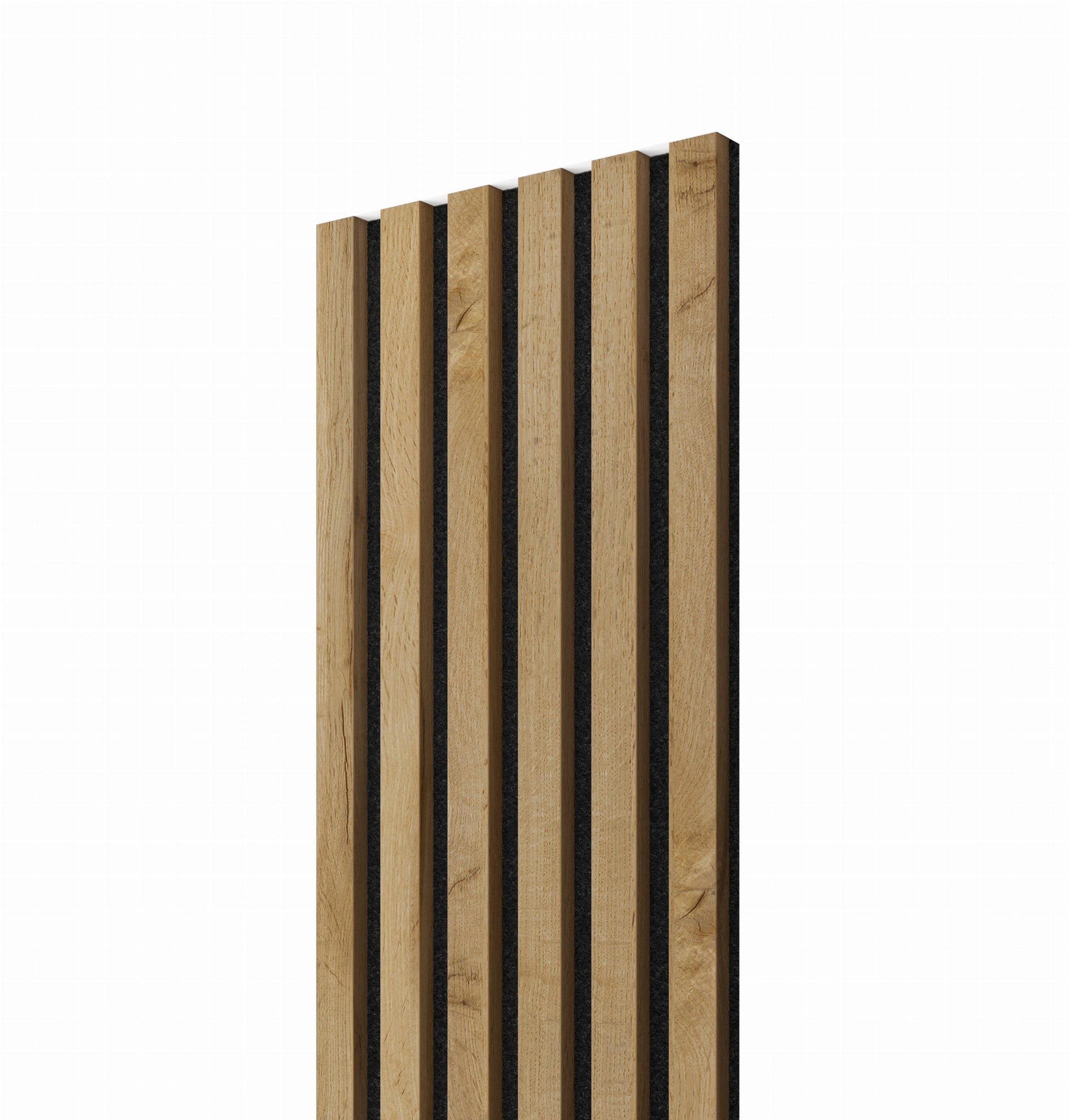 Akustiskais panelis ar lamelēm 300x26x2750 mm votan ozols/melns - N1 Home