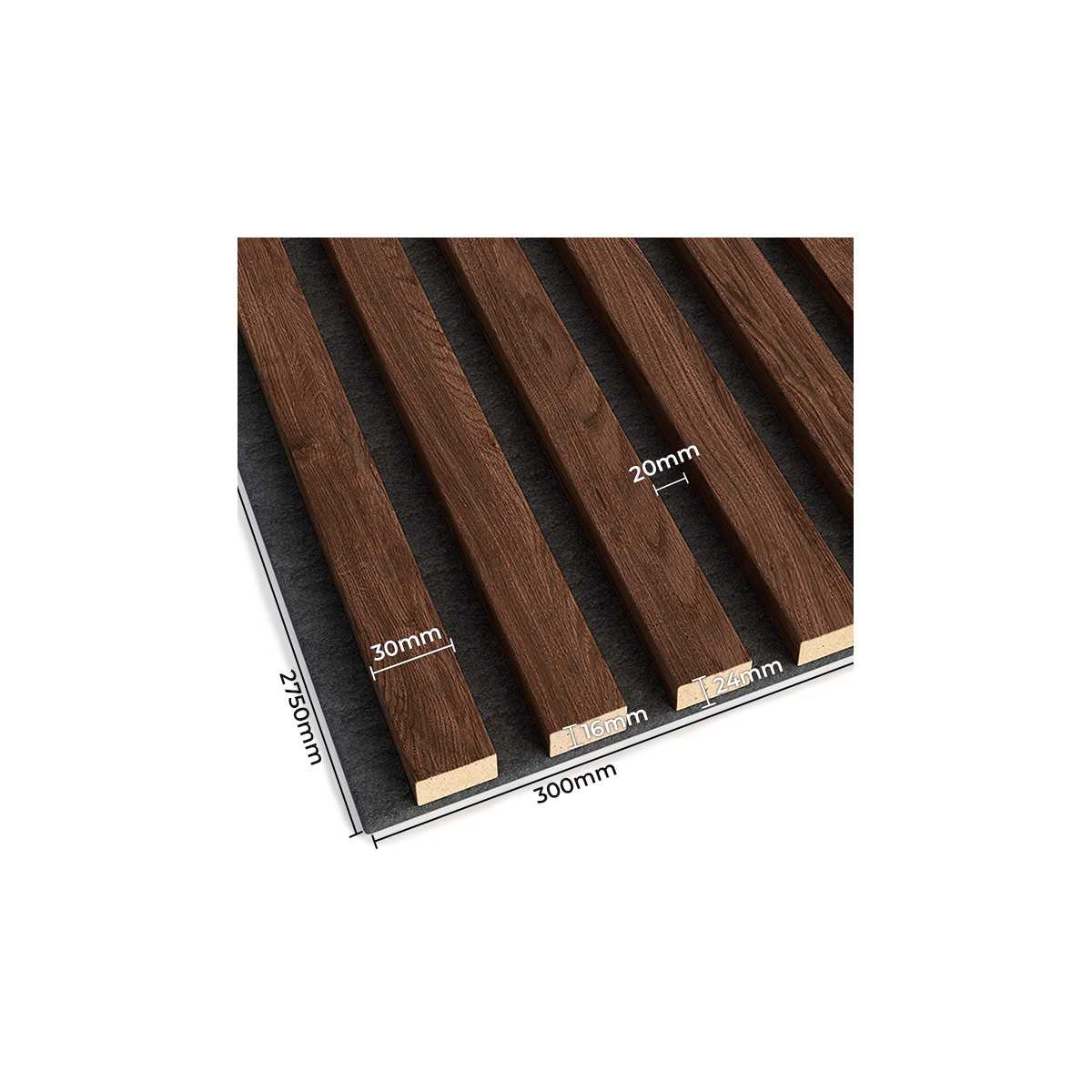 Lameles uz filca 2750/300 rieksts/melns - N1 Home