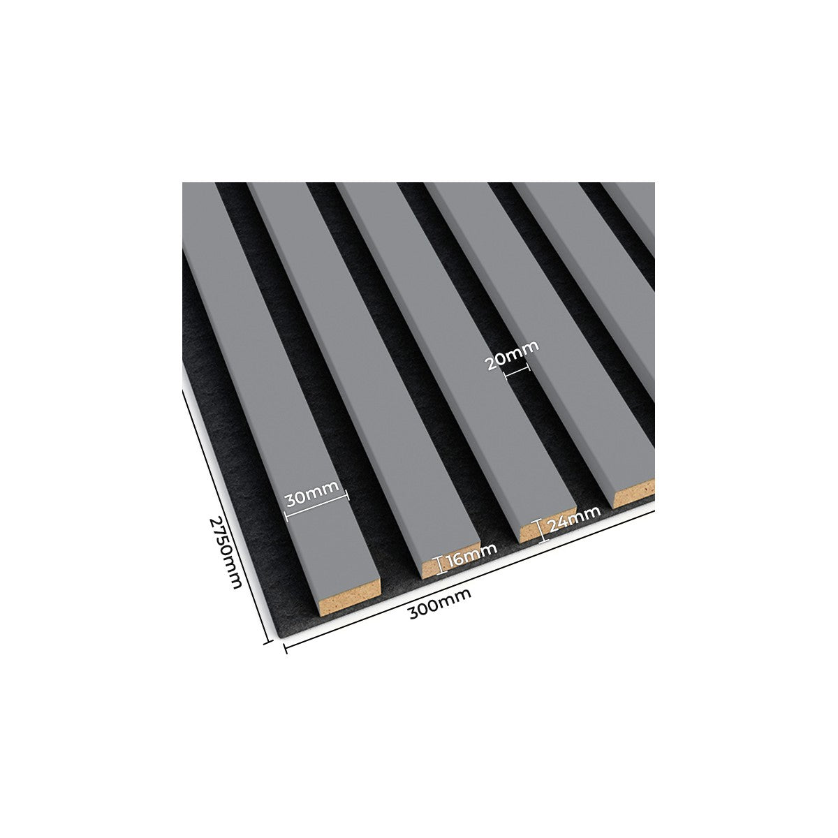 Lameles uz filca 2750/300 pelēks/pelēks - N1 Home