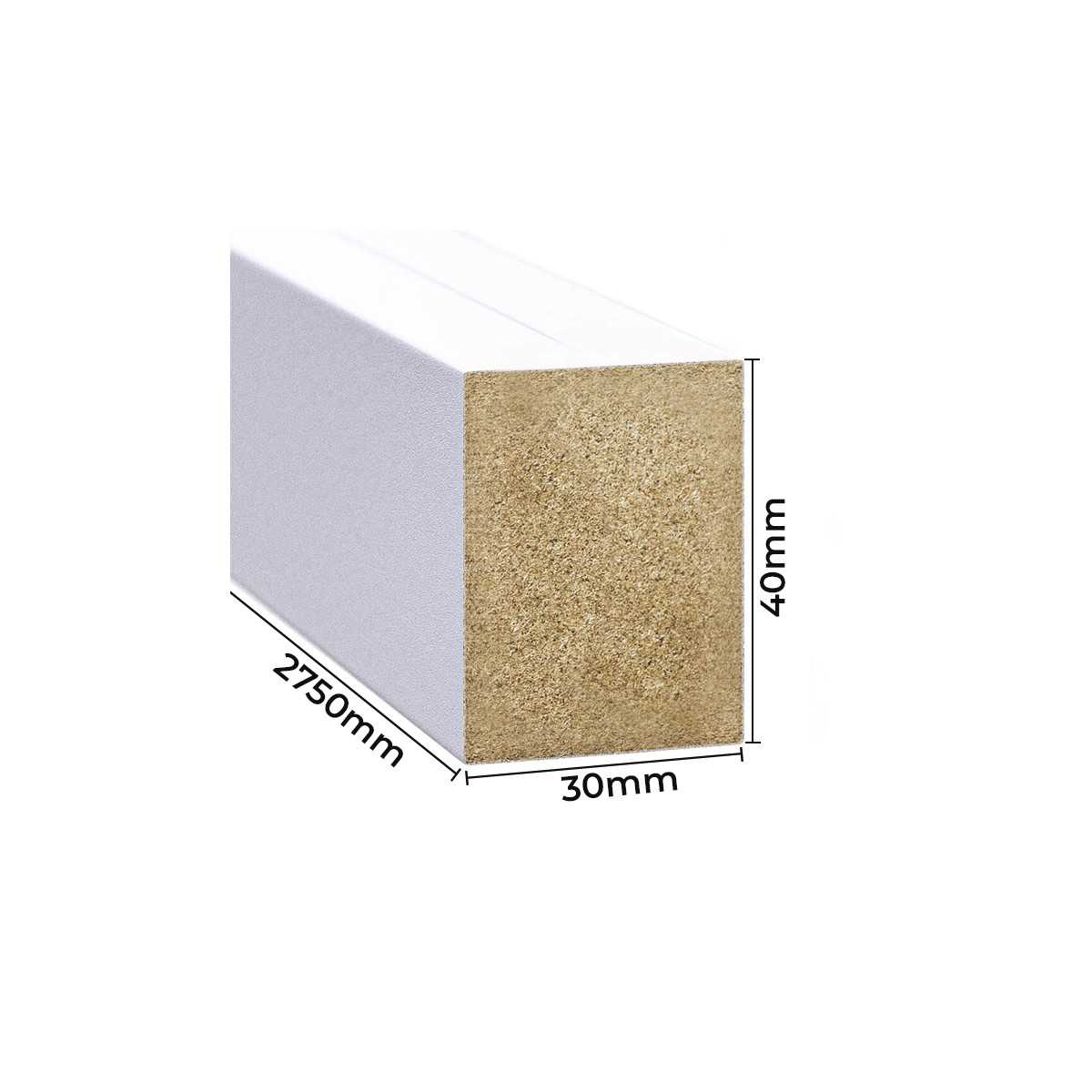 Sienas līstes - 30x40x2750 matēts balts - N1 Home