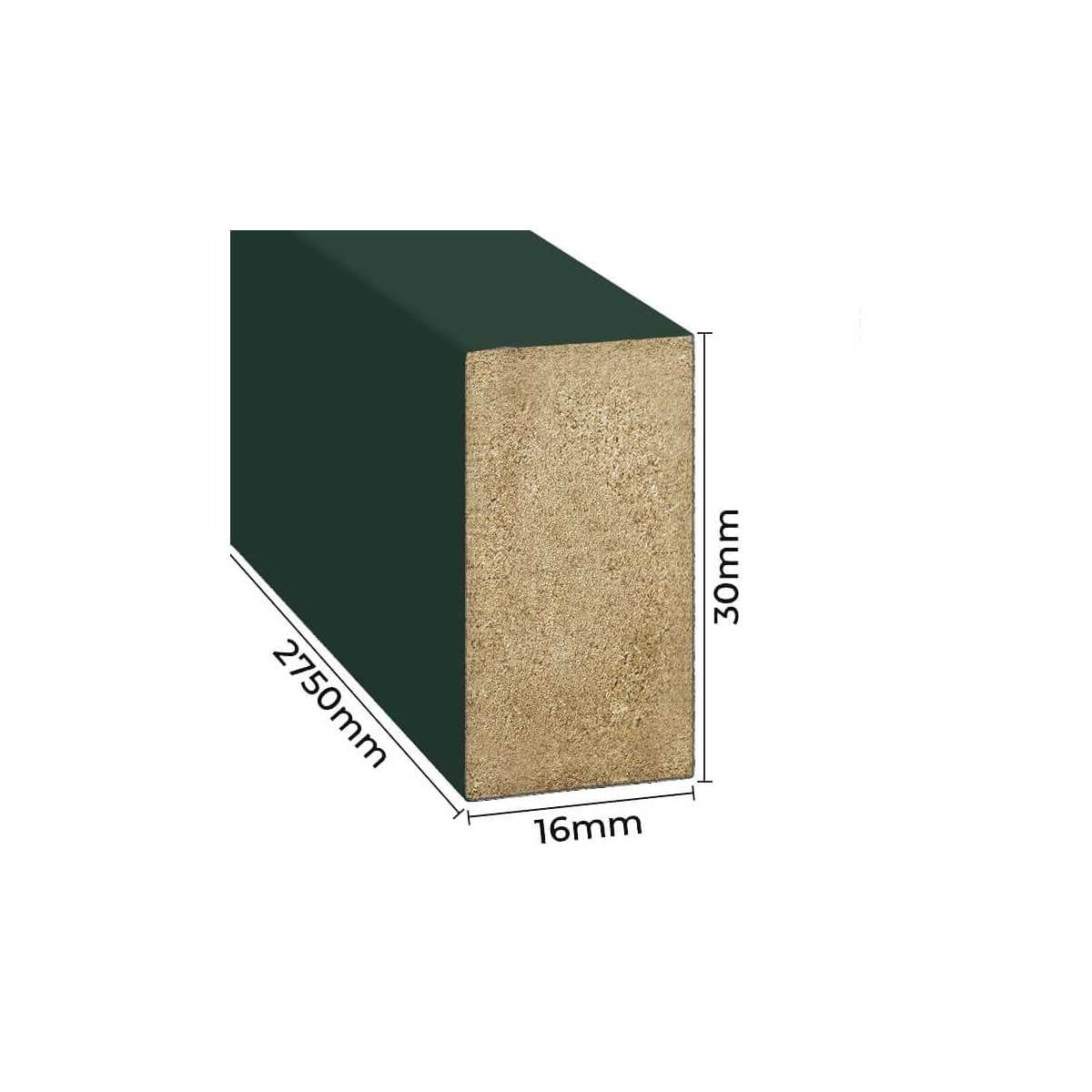 Sienas līstes - 16x30x2750 pudele zaļa - N1 Home