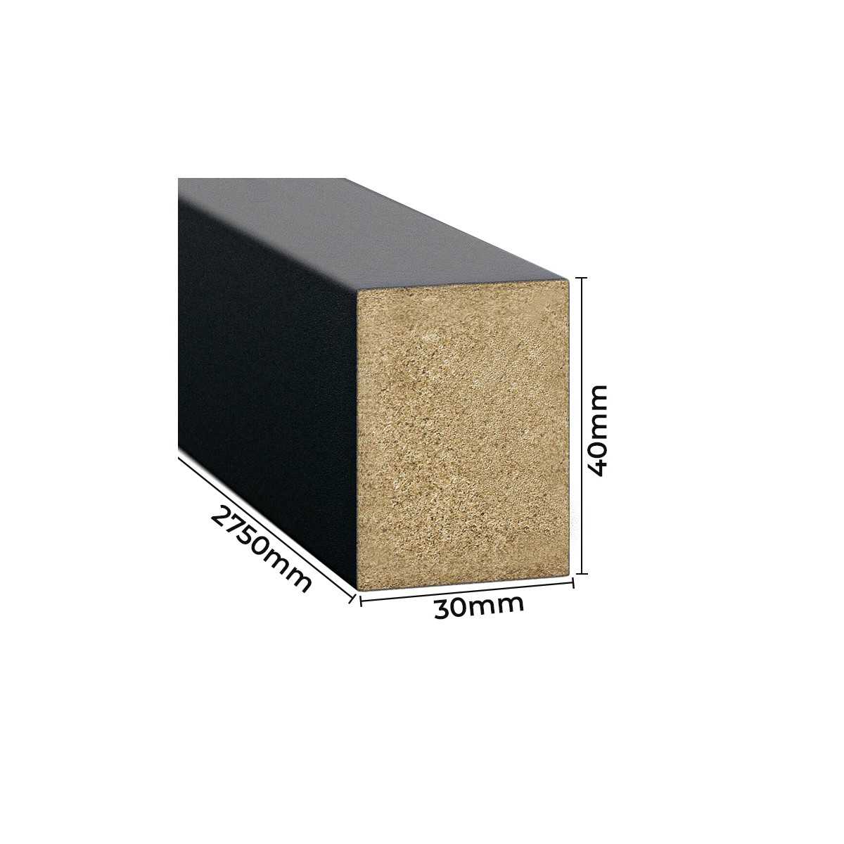 Sienas līstes - 30x40x2750 matētas melnas - N1 Home