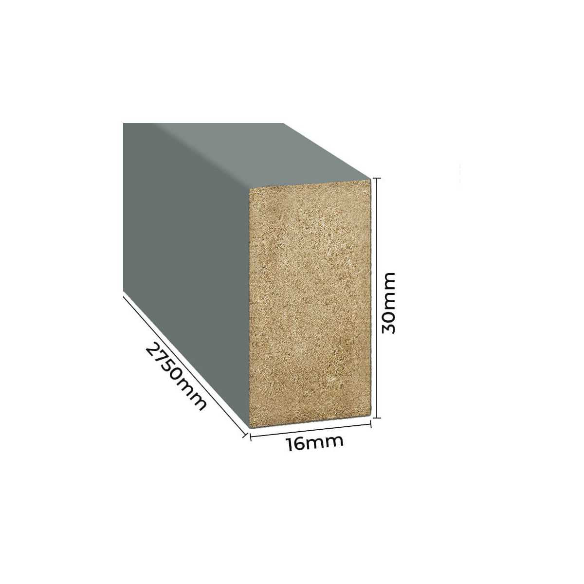 Sienas līstes - 16x30x2750 haki - N1 Home