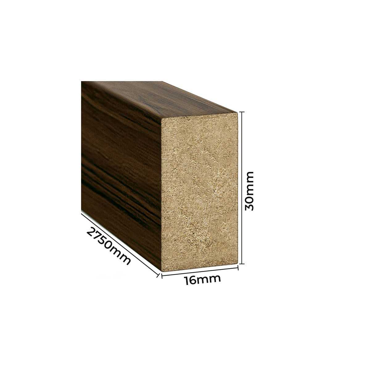 Sienas līstes - 16x30x2750 rieksts - N1 Home