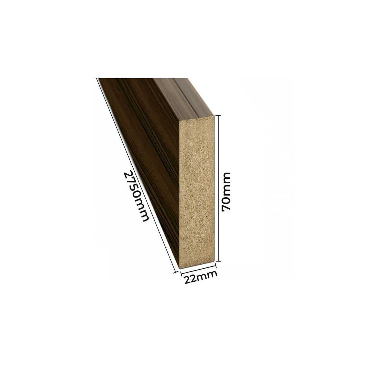 Sienas līstes - riekstkoks [22x70] - N1 Home