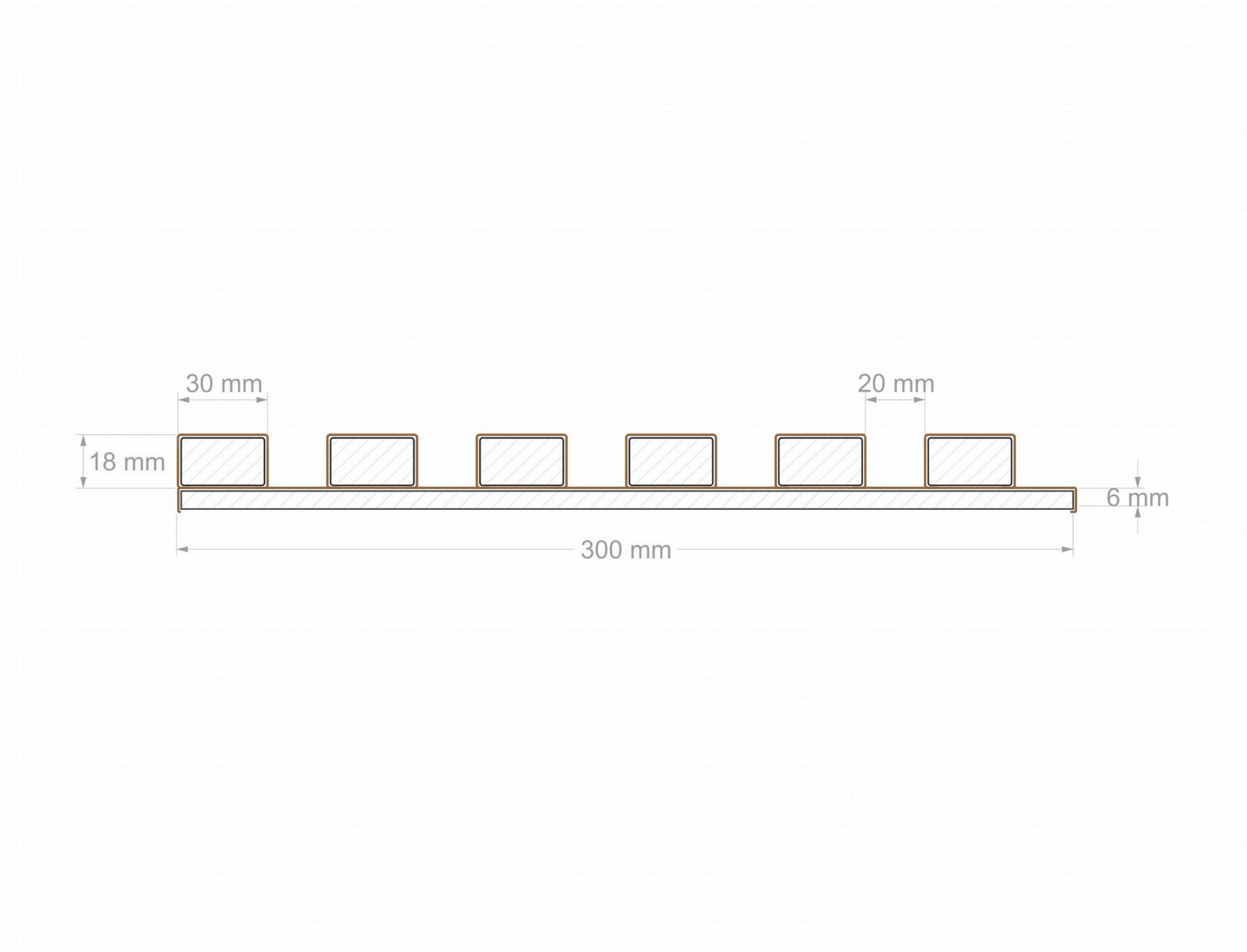 Lamele slim uz melna MDF plātnes ozola finieris 300x24x2750 mm - N1 Home