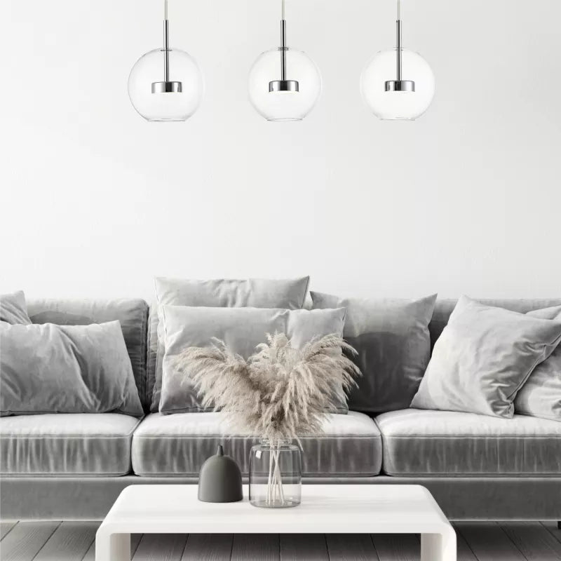 Sienas lampa Enso 21/25/23 cm hroms