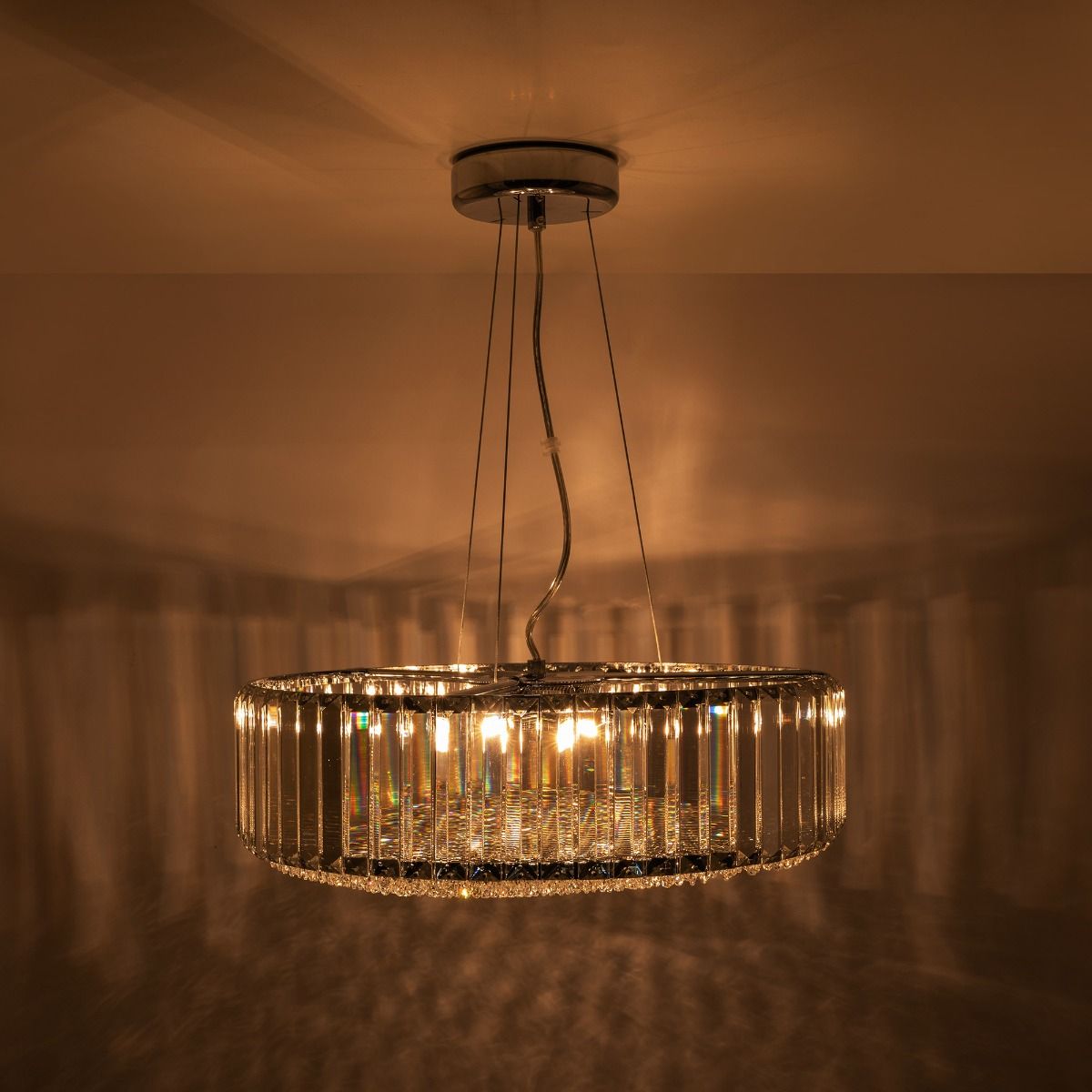 Piekaramā lampa Baron 139/46/46 cm hroms - N1 Home