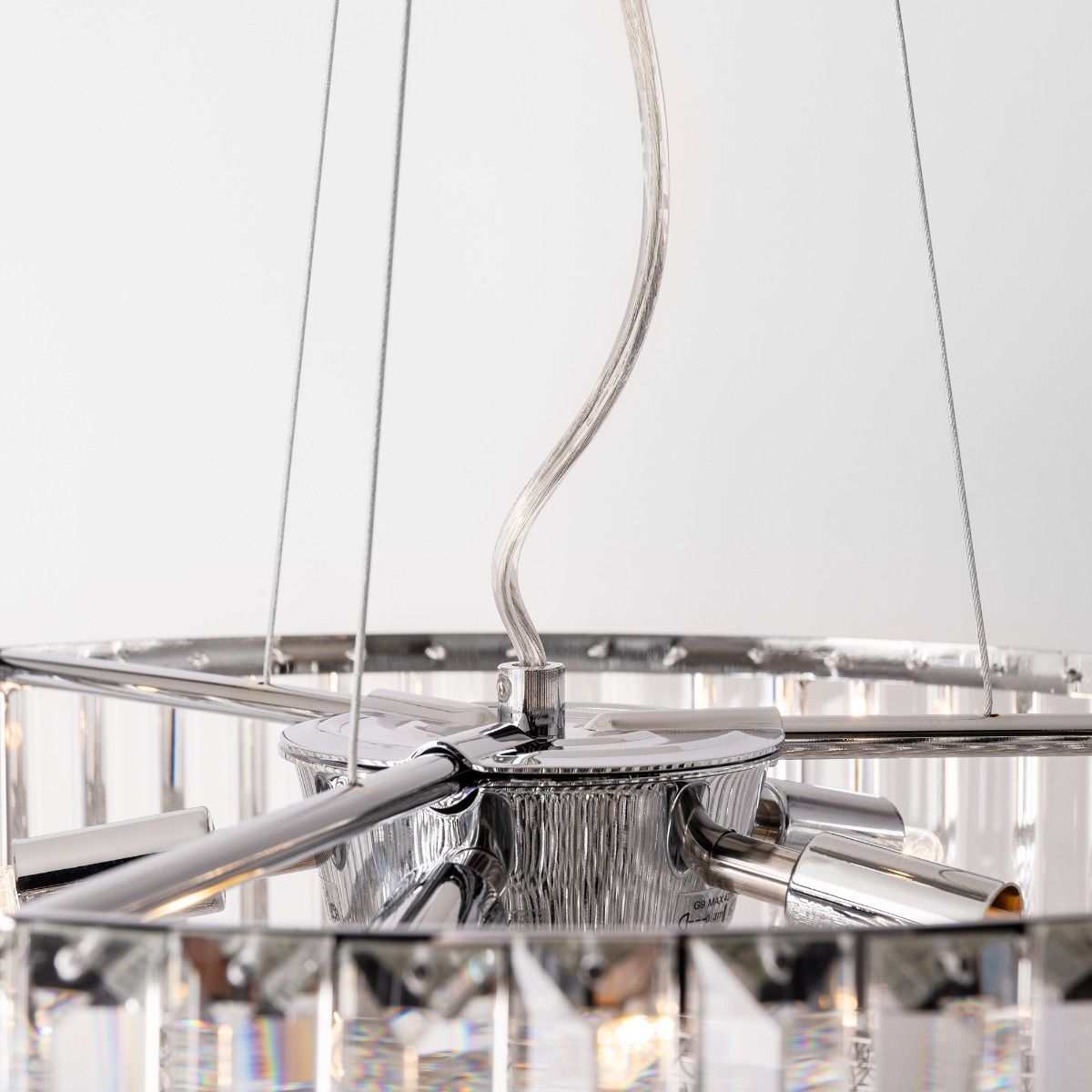 Piekaramā lampa Baron 139/46/46 cm hroms - N1 Home