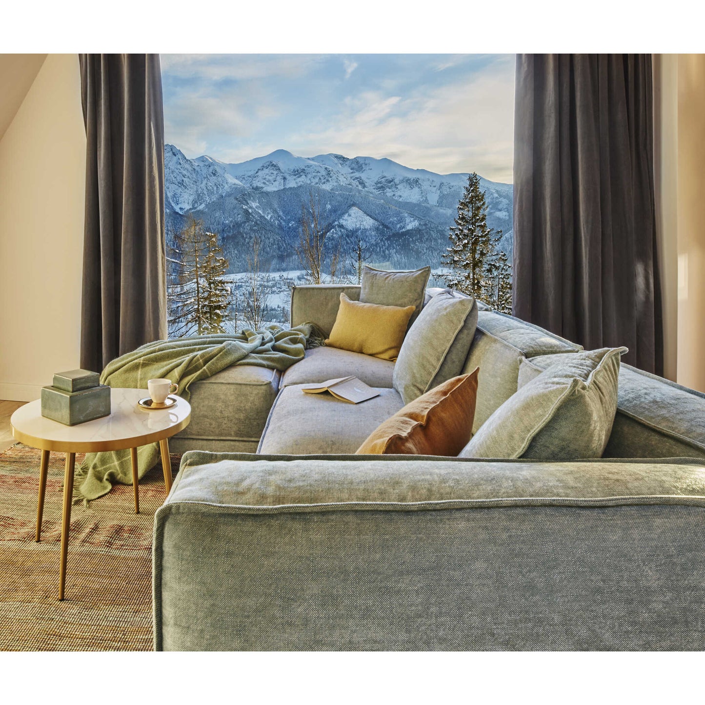 Dīvāns Laurent Befame 315/101/290 cm grafits