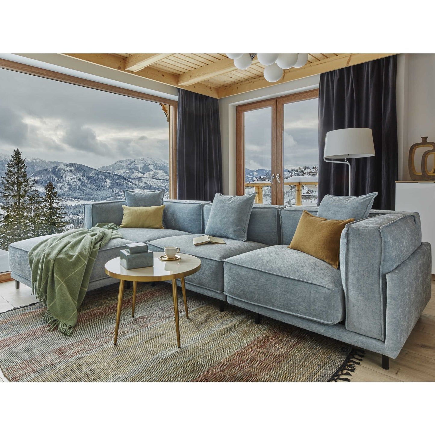 Dīvāns Laurent Befame 315/101/290 cm grafits