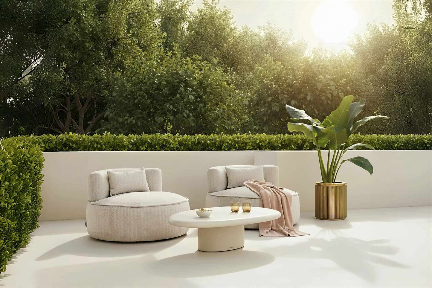 Āra atpūtas krēsls Dawson Richmond Interiors 100/100/67 cm beige swivel