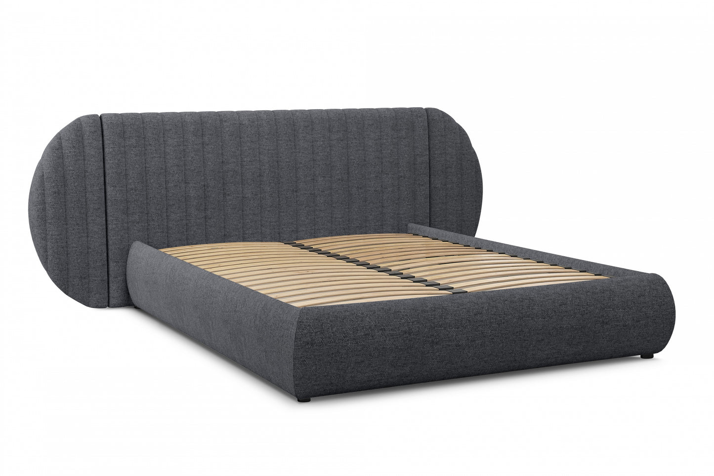 Gulta Galo ar konteineru 140;160;180/200 cm tumši pelēks - N1 Home