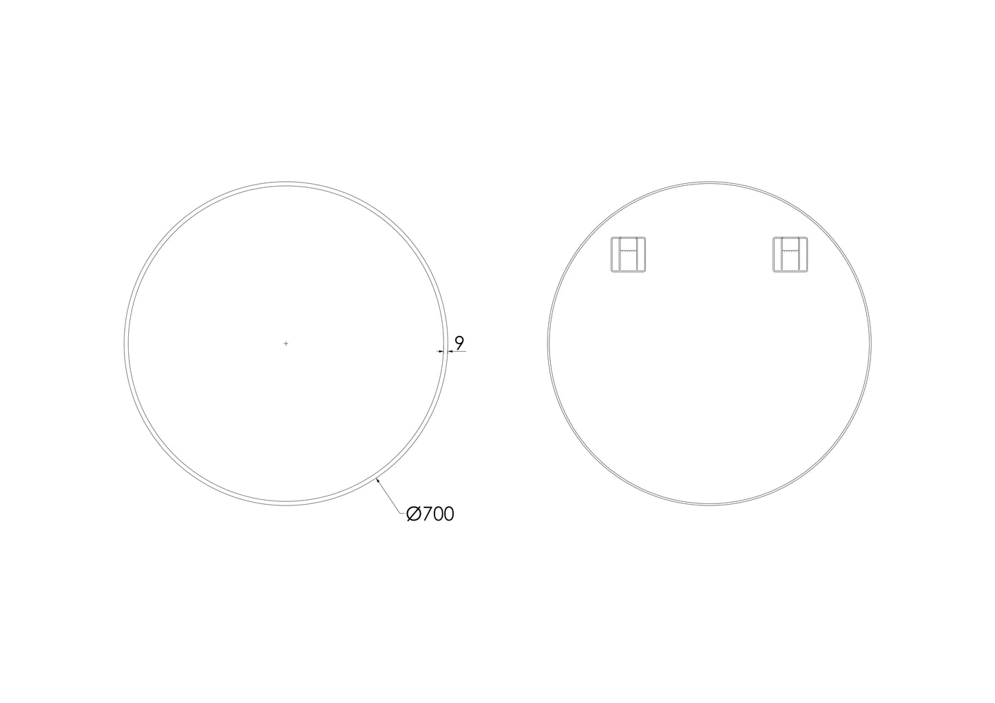 Spogulis Nik 70 cm zelts - N1 Home