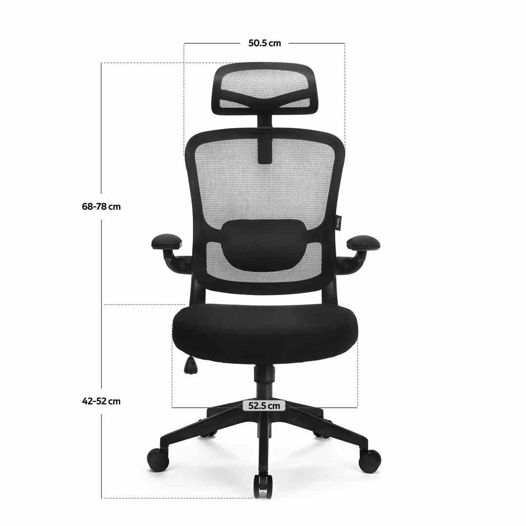 Biroja krēsls Jus 52/50/130 melns - N1 Home